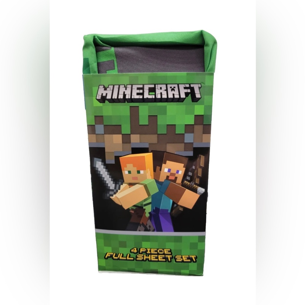 Minecraft 4 Piece Full Sheet Set New